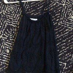 Navy patterned tank top